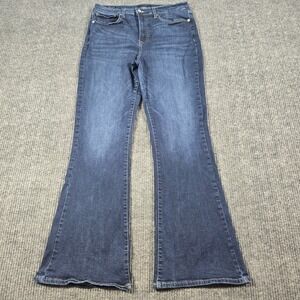Lucky Brand‎ Jeans Womens 12 31 Blue Denim Stevie High Rise Flare Cowboy 30x30